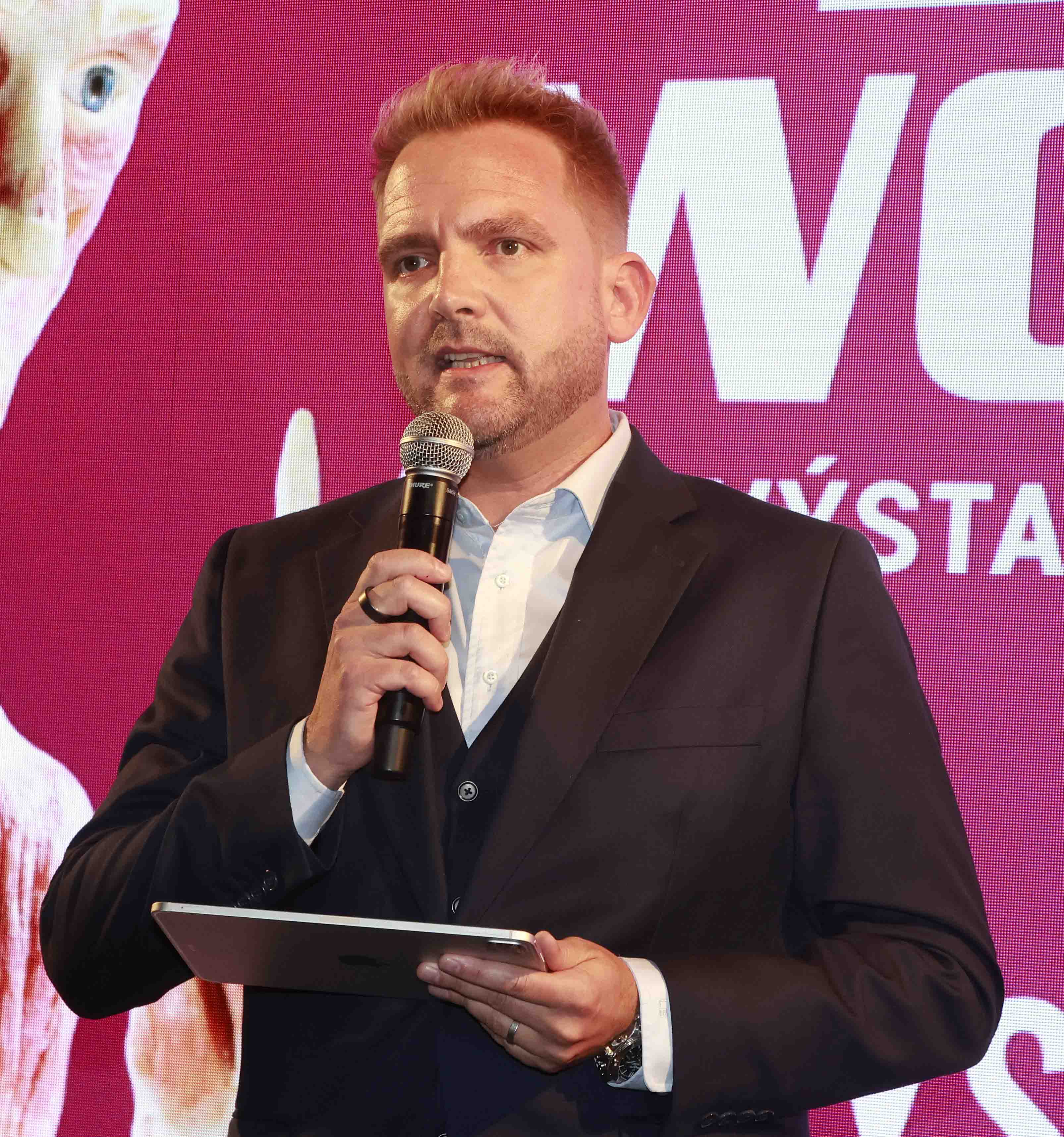 Moderátor Libor Bouček. Foto: Nextfoto