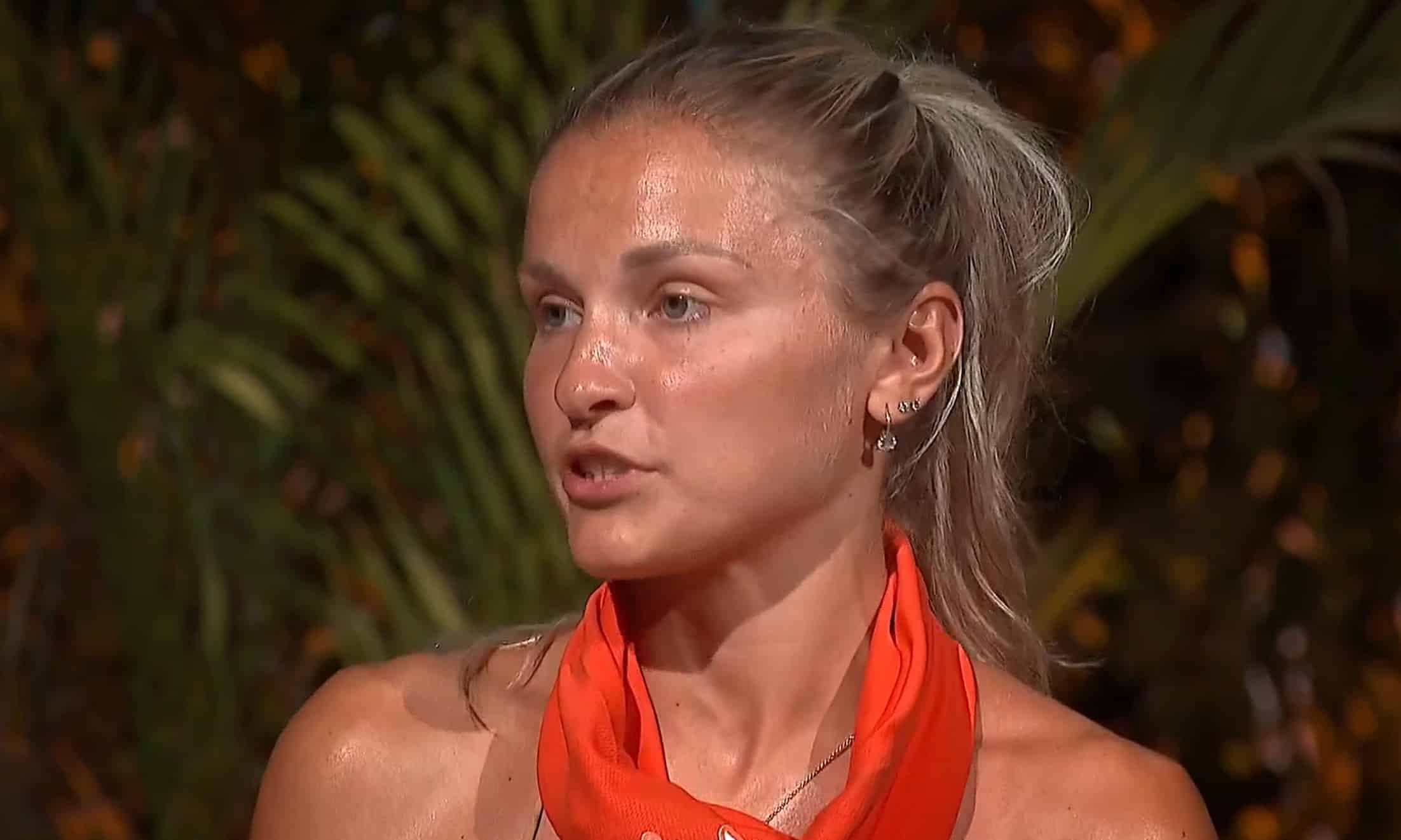 Kristina při závěrečné kmenové radě před porotou. Foto: TV Nova / se souhlasem