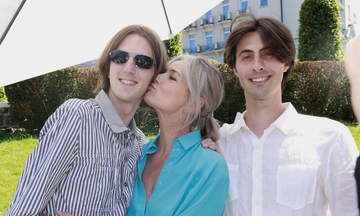 Pavlína Pořízková a její synové Jonathan Raven Ocasek a Oliver Orion Ocasek. Foto: Nextfoto