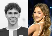 Fotbalista David Jeřábek a modelka Pavlína Ella Pavlíčková. Foto: 1x Profimedia.cz, 1x poskytl SK Artis Brno, koláž ČRzprávy