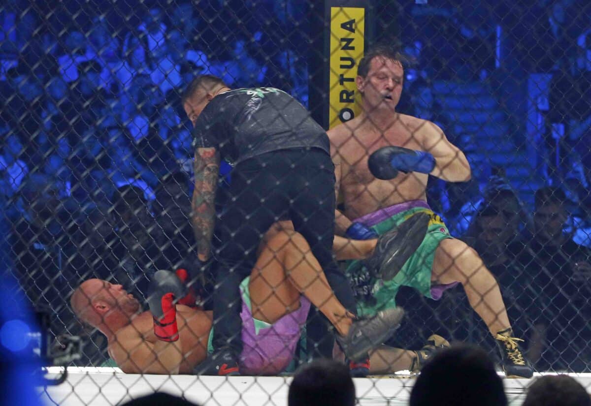 Jaromír Soukup (vpravo) zápasí v Clash of the Stars. Foto: Nextfoto