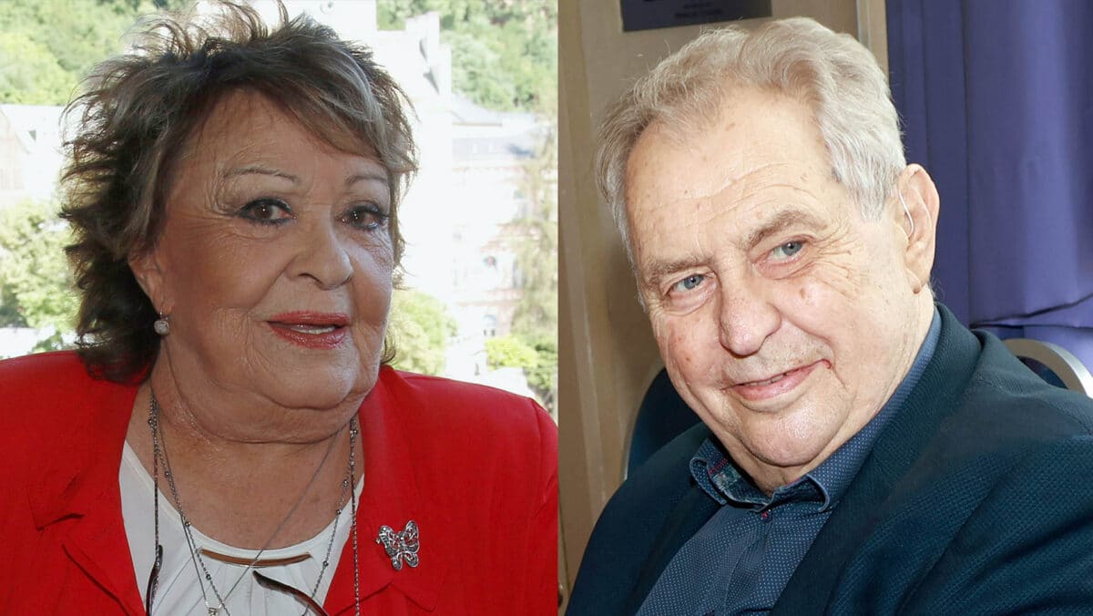 Jiřina Bohdalová a Miloš Zeman. Foto: Nextfoto
