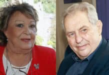 Jiřina Bohdalová a Miloš Zeman. Foto: Nextfoto